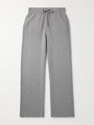 Straight-Leg Cashmere and Wool-Blend Drawstring Trousers
