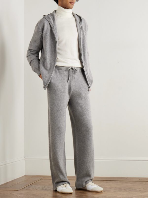 Straight-Leg Cashmere and Wool-Blend Drawstring Trousers - OU Straight-Leg Cashmere and Wool-Blend Drawstring Trousers - OU