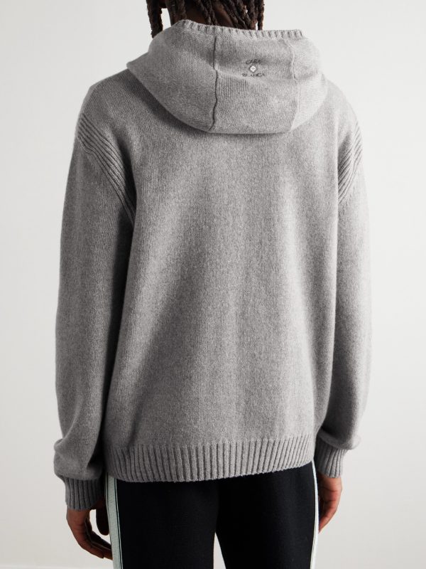 Cashmere and Wool-Blend Zip-Up Hoodie - BK Cashmere and Wool-Blend Zip-Up Hoodie - BK