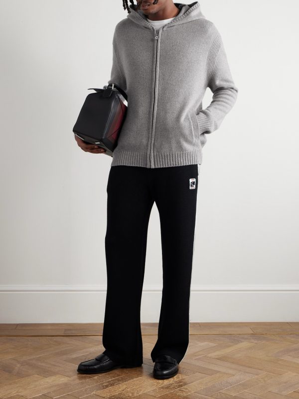 Cashmere and Wool-Blend Zip-Up Hoodie - OU Cashmere and Wool-Blend Zip-Up Hoodie - OU