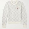 Logo-Appliquéd Jacquard-Knit Sweater Logo-Appliquéd Jacquard-Knit Sweater