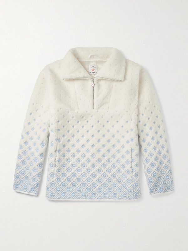 Fleece-Jacquard Half-Zip Sweater Fleece-Jacquard Half-Zip Sweater