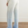 Straight-Leg Logo-Appliquéd Dégradé Brushed-Knit Trousers - BK