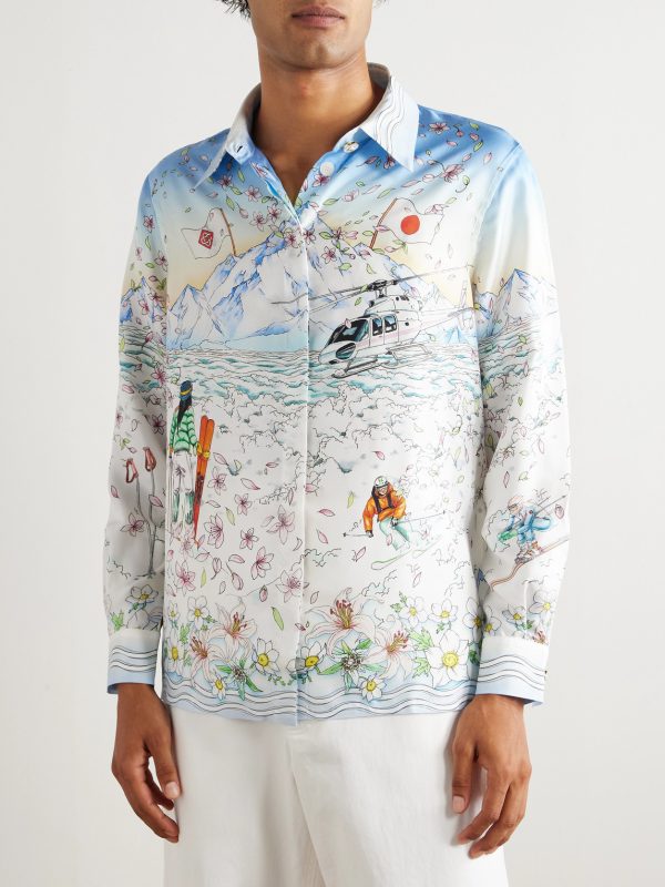 Printed Silk-Twill Shirt - FR