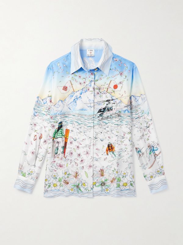 Printed Silk-Twill Shirt