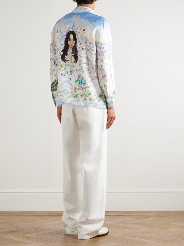 Printed Silk-Twill Shirt - OU
