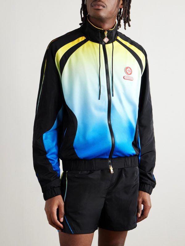 Football Windbreaker Logo-Appliquéd Mesh Jacket - FR Football Windbreaker Logo-Appliquéd Mesh Jacket - FR