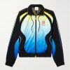 Football Windbreaker Logo-Appliquéd Mesh Jacket Football Windbreaker Logo-Appliquéd Mesh Jacket