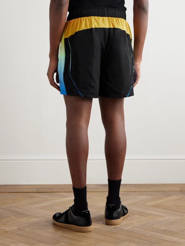 Straight-Leg Mesh-Trimmed Shell Shorts - BK Straight-Leg Mesh-Trimmed Shell Shorts - BK