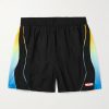 Straight-Leg Mesh-Trimmed Shell Shorts Straight-Leg Mesh-Trimmed Shell Shorts