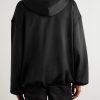 Oversized Logo-Appliquéd Cotton-Jersey Hoodie - BK Oversized Logo-Appliquéd Cotton-Jersey Hoodie - BK