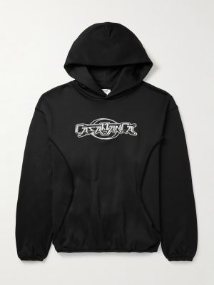 Oversized Logo-Appliquéd Cotton-Jersey Hoodie