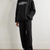Oversized Logo-Appliquéd Cotton-Jersey Hoodie - OU Oversized Logo-Appliquéd Cotton-Jersey Hoodie - OU