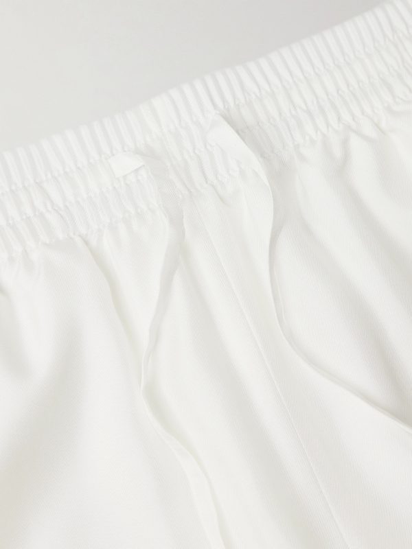 Wide-Leg Printed Silk-Twill Shorts - CU