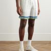 Wide-Leg Printed Silk-Twill Shorts - FR