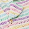 Flower Camp-Collar Striped Crocheted Cotton Shirt - CU Flower Camp-Collar Striped Crocheted Cotton Shirt - CU