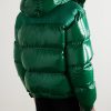 Logo-Jacquard Canvas-Trimmed Quilted Nylon-Ripstop Hooded Down Jacket - BK