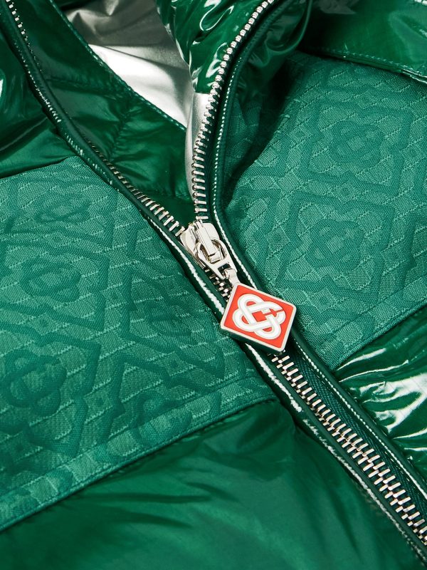 Logo-Jacquard Canvas-Trimmed Quilted Nylon-Ripstop Hooded Down Jacket - CU