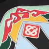Graphic Mountain Convertible-Collar Logo-Print Silk-Satin Shirt - E1 Graphic Mountain Convertible-Collar Logo-Print Silk-Satin Shirt - E1