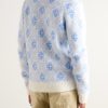 Jacquard-Knit Zip-Up Cardigan - BK Jacquard-Knit Zip-Up Cardigan - BK