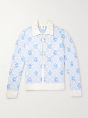 Jacquard-Knit Zip-Up Cardigan Jacquard-Knit Zip-Up Cardigan