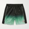Straight-Leg Monogrammed Dégradé Jersey Shorts