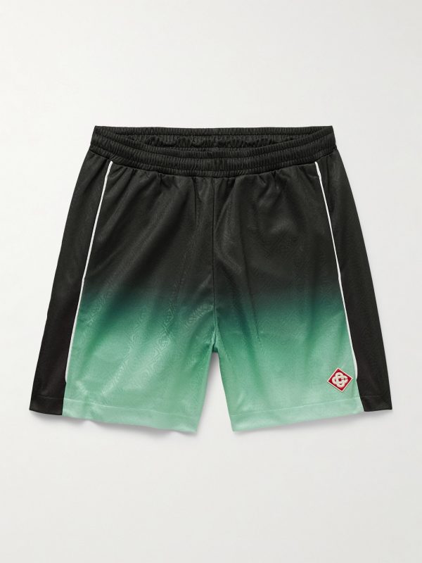 Straight-Leg Monogrammed Dégradé Jersey Shorts