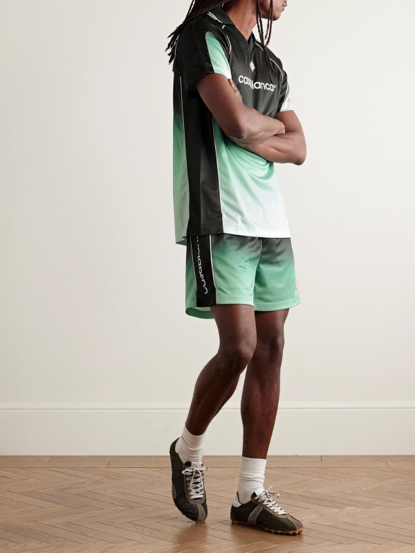 Straight-Leg Monogrammed Dégradé Jersey Shorts - OU