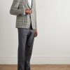 Unstructured Checked Houndstooth Wool-Tweed Blazer - OU Unstructured Checked Houndstooth Wool-Tweed Blazer - OU