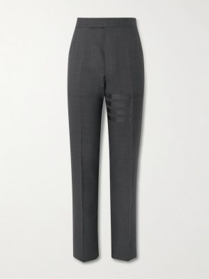 Slim-Fit Straight-Leg Pleated Wool Trousers Slim-Fit Straight-Leg Pleated Wool Trousers