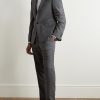 Slim-Fit Straight-Leg Pleated Wool Trousers - OU