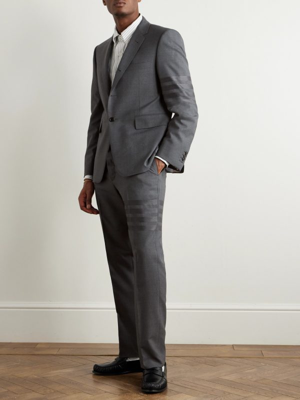Slim-Fit Straight-Leg Pleated Wool Trousers - OU