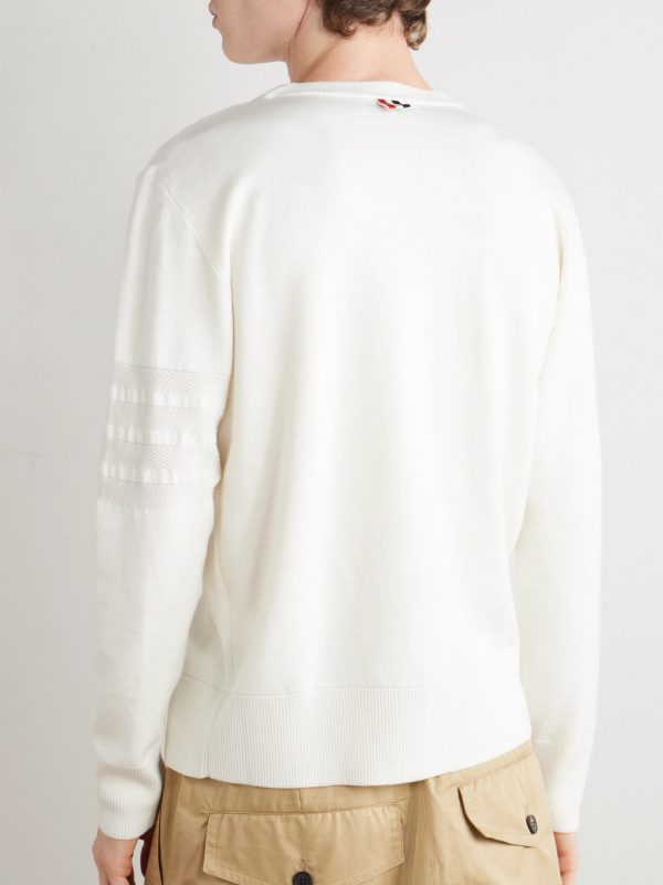 Jacquard-Trimmed Virgin Wool-Blend Sweater - BK