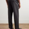 Renato Straight-Leg Pleated Wool-Blend Trousers - BK Renato Straight-Leg Pleated Wool-Blend Trousers - BK