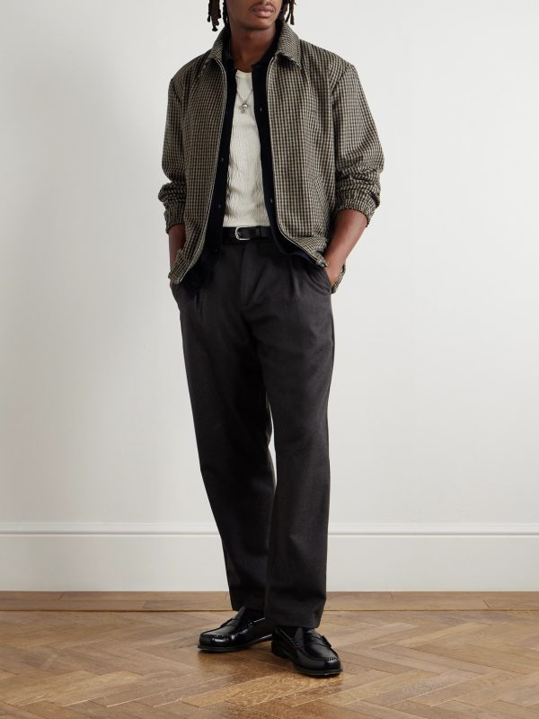 Renato Straight-Leg Pleated Wool-Blend Trousers - OU Renato Straight-Leg Pleated Wool-Blend Trousers - OU
