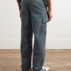 Duncan Straight-Leg Organic Cotton-Twill Trousers - BK Duncan Straight-Leg Organic Cotton-Twill Trousers - BK