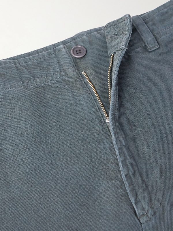 Duncan Straight-Leg Organic Cotton-Twill Trousers - E1 Duncan Straight-Leg Organic Cotton-Twill Trousers - E1