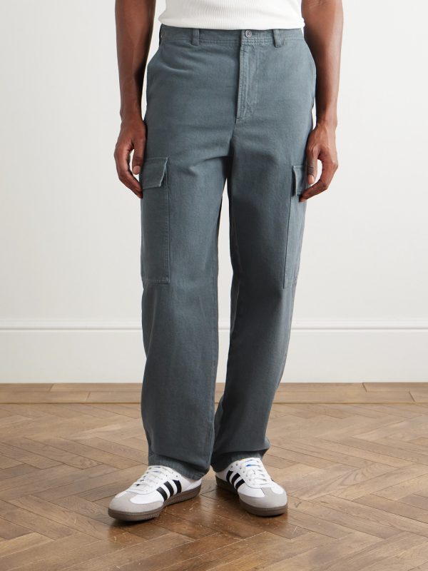 Duncan Straight-Leg Organic Cotton-Twill Trousers - FR Duncan Straight-Leg Organic Cotton-Twill Trousers - FR