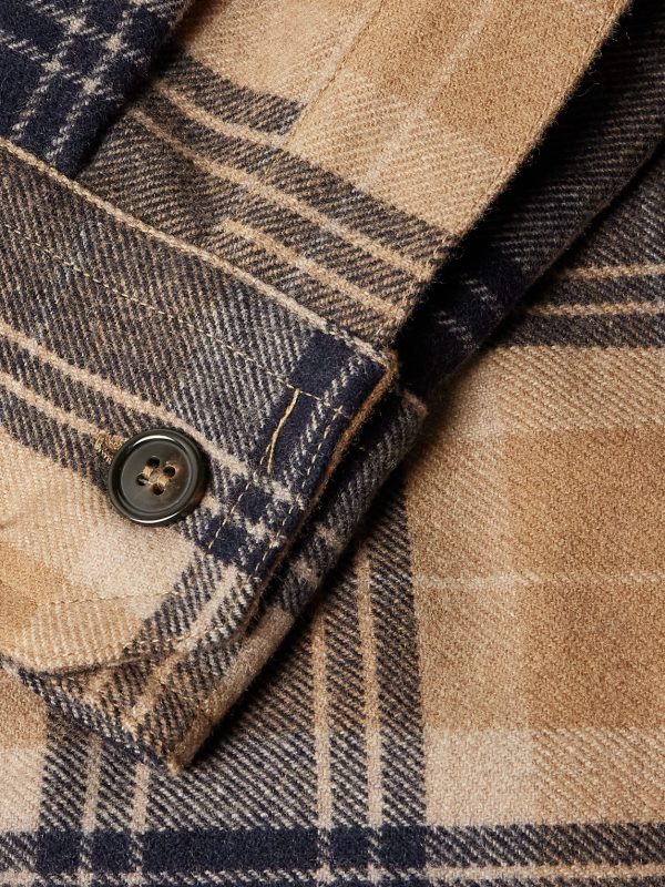 Bobby Oversized Checked Wool-Blend Flannel Overshirt - E1 Bobby Oversized Checked Wool-Blend Flannel Overshirt - E1