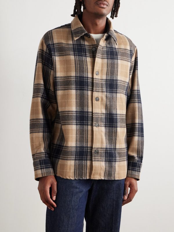 Bobby Oversized Checked Wool-Blend Flannel Overshirt - FR Bobby Oversized Checked Wool-Blend Flannel Overshirt - FR