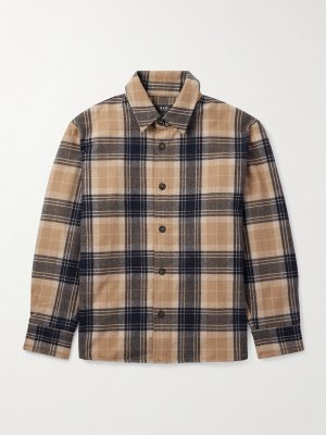 Bobby Oversized Checked Wool-Blend Flannel Overshirt