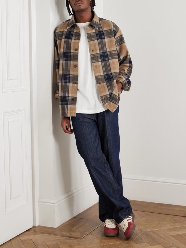 Bobby Oversized Checked Wool-Blend Flannel Overshirt - OU Bobby Oversized Checked Wool-Blend Flannel Overshirt - OU