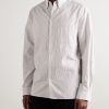 Mateo Button-Down Collar Pinstriped Organic Cotton Shirt - FR Mateo Button-Down Collar Pinstriped Organic Cotton Shirt - FR