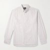 Mateo Button-Down Collar Pinstriped Organic Cotton Shirt Mateo Button-Down Collar Pinstriped Organic Cotton Shirt