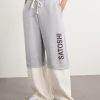 Wide-Leg Logo-Embellished Cotton-Jersey and Waffle-Knit Sweatpants - FR