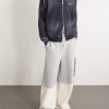 Wide-Leg Logo-Embellished Cotton-Jersey and Waffle-Knit Sweatpants - OU