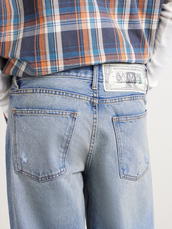 Blessed To Be Stressed Straight-Leg Distressed Jeans - E1