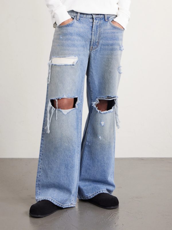 Blessed To Be Stressed Straight-Leg Distressed Jeans - FR