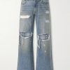 Blessed To Be Stressed Straight-Leg Distressed Jeans