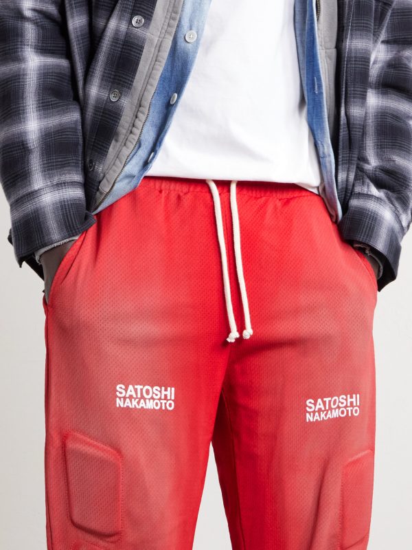 Straight-Leg Padded Printed Mesh Sweatpants - CU Straight-Leg Padded Printed Mesh Sweatpants - CU